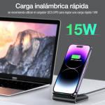 Cargador inalámbrico GAR157 1HORA 15W- Btechnology